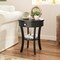 Bedside Nightstand Table with Storage Drawer and Open Shelf Round Design
